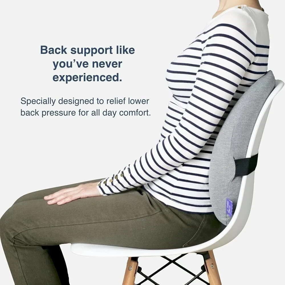 Cushion Lab Extra Dense Lumbar Pillow Patented Ergonomic Multi-Region‎ Back Pain